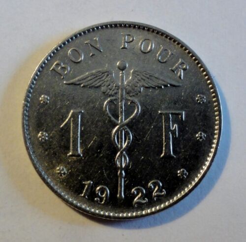 Vente 1 franc 1922 belgique : 6 pièces : 1 € pièce
