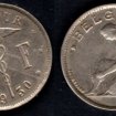Vente 1 franc 1930 belgique : 2 pièces : 1 € pièce