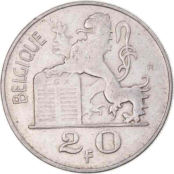 Vente 20 f belgique 1950 : prix 7 €uro