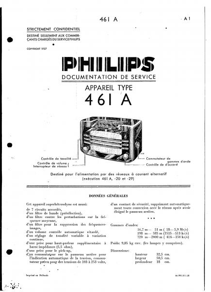 214 photocopies de doc de tsf philips 461a à 2820