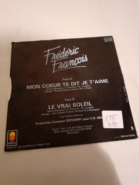 Vente 45 t  "frédéric françois"