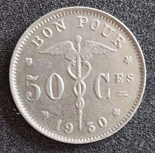 Annonce 50 cents 1930 belgique : 8 pièces : 2 € pièce