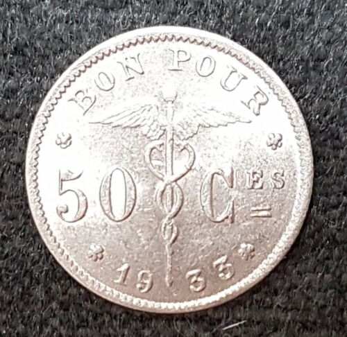 Annonce 50 cents 1933 belgique : 4 pièces : 2 € pièce