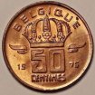 50 cents 1976 belgique : 6 pièces : 0,30 € pièce pas cher