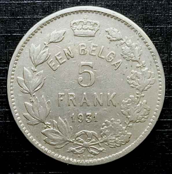 Annonce Belgique - 1931 (néerlandais) 5 francs