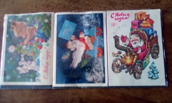Cartes postales d'urss   fêtes de fins d'année