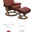 Fauteuil cuir stressless + repose pied + tablette