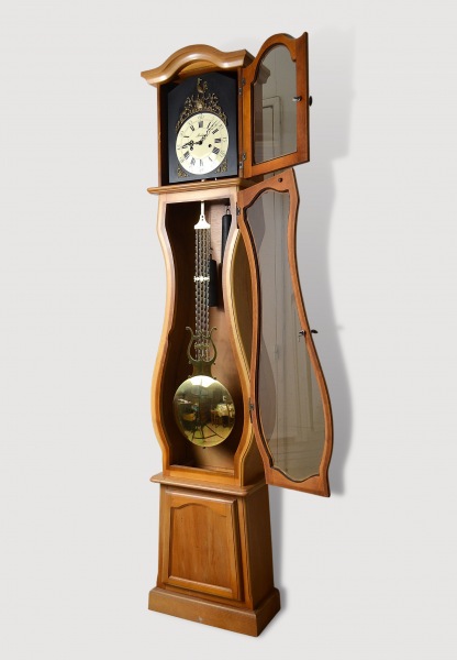 Horloge comtoise morbier décor "coq" grande lyre