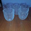 Lot 8 verres , bougeoirs , petits pots -