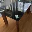 ⭐️ magnifique table en verre noire solide