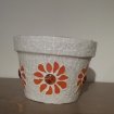 Vente Pot fleurs orange en mosaique