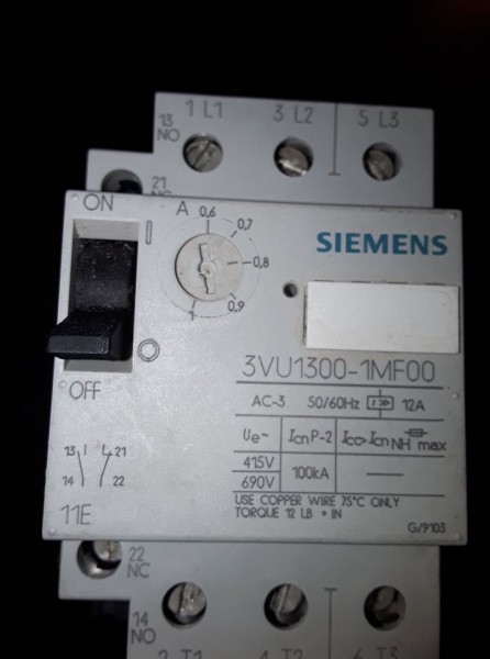 Siemens 3vu1300-1mf00 interrupteur