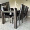 Vente Table / 6 chaises cuir et table basse