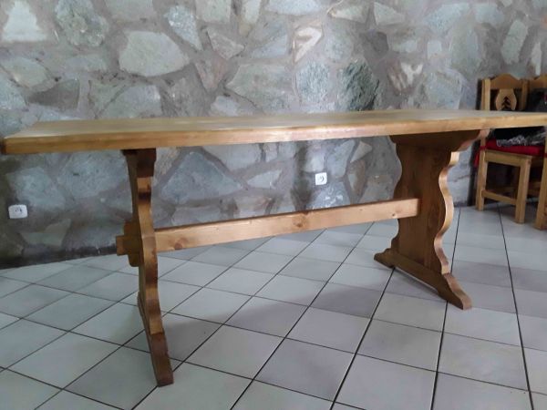 Table bois d'épicéa 180