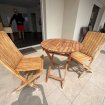 Table  en bois avec chaises exterieur occasion