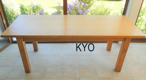 Table rectangulaire bois, 84x200 cm -très bon état