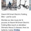 Annonce Vend xiaomi mi smart electric folding bike