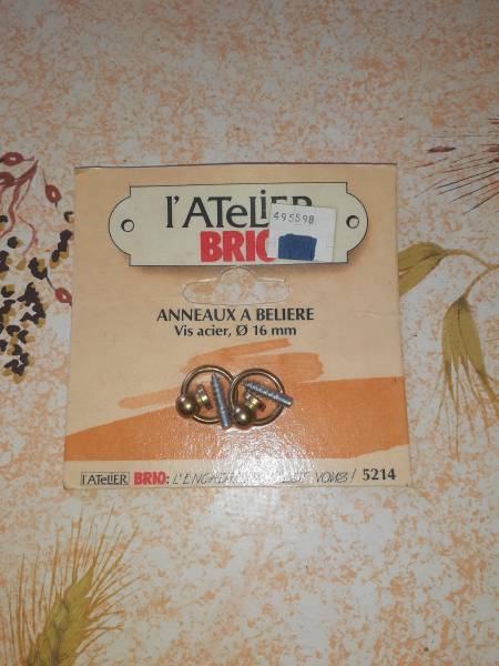 1 paquet de 2 anneaux à bélière n° 5214