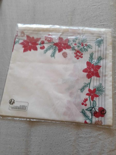 1 serviettes rose d' hiver 43 x 43 cm