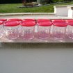 12 pots à confiture en verre épais à facettes avec occasion