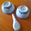 2 bols chinois et 1 cuillère chinoise en porcelain pas cher