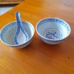 Annonce 2 bols chinois et 1 cuillère chinoise en porcelain