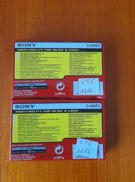 Vente 2 cassette audio vierge sony hf60 -  k7 neuf