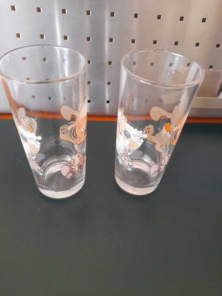 Vente 2 grands verres boule et bill