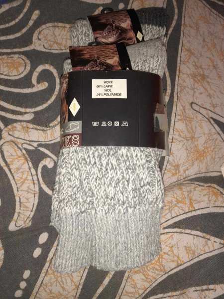 2 paires de chaussettes en laine homme 39/42