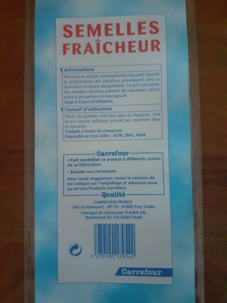 Vente 2 paires de semelles fraicheur p 36/38