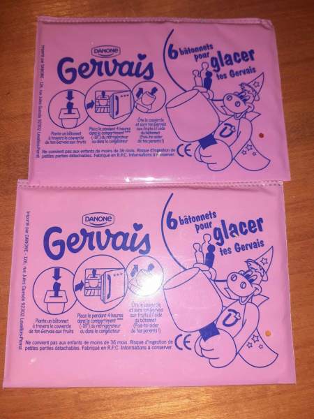 2 paquets de 6 batonnets de glace plastiques