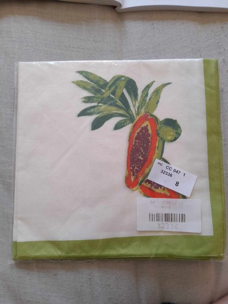 2 serviettes de table salade des iles