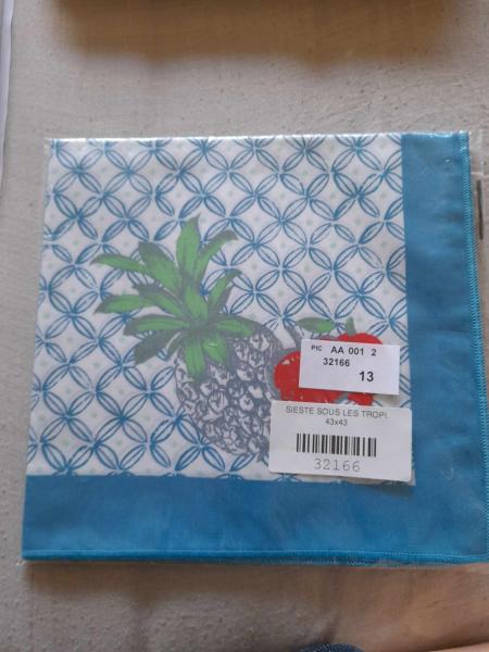 2 serviettes de table sieste sous les tropiques