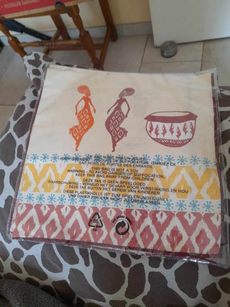 2 serviettes de table thème africain - françoise s