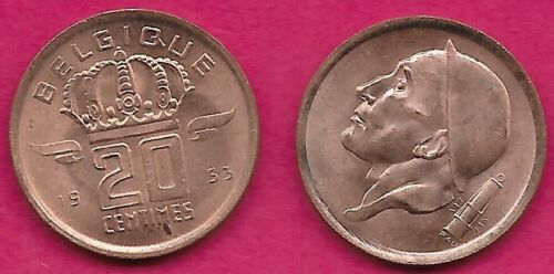 Annonce 20 cents 1953 belgique : 7 pièces