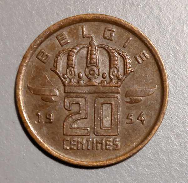 Annonce 20 cents 1954 belgique : 14 pièces