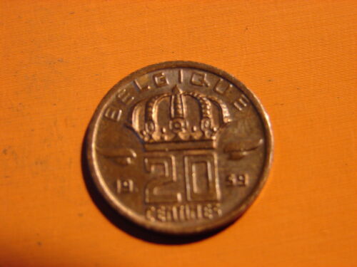 Annonce 20 cents 1959 belgique : 7 pi&egrave;ces