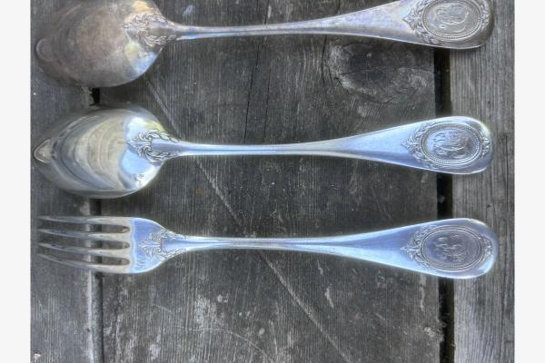 24 couvert en argent massif sign&eacute;e h&eacute;nin &amp; cie pas cher