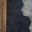 25m² carrelage hexagonal céramique gris foncé pas cher