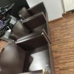 3 bacs à shampoing+ 4 fauteuils de coiffage pas cher