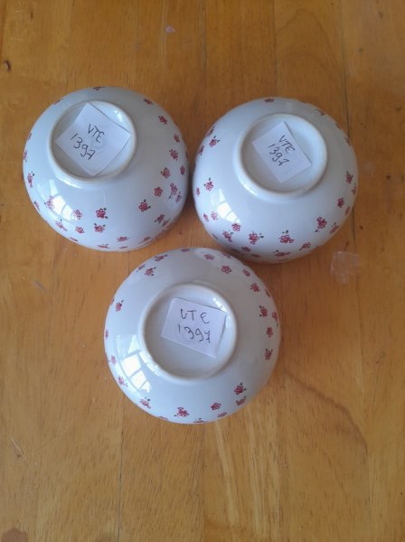 Vente 3 bols &agrave; sauce en c&eacute;ramique