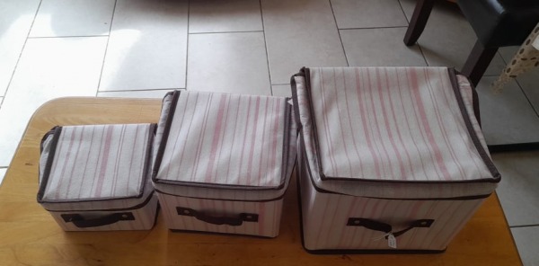 Vente 3 cubes de rangements encastrables avec couvercles