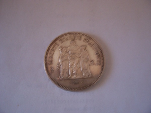 3 pièces de 50 francs en argent de 1976 et 1978 pas cher