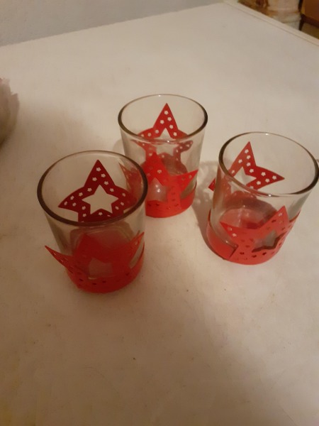 3 verres à bougies