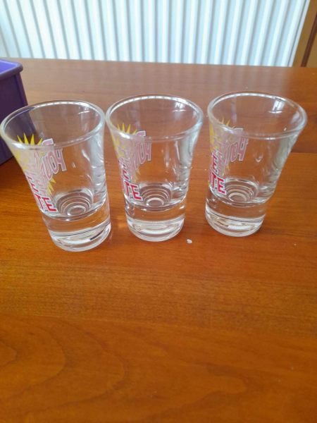 3 verres shooter en verres " buvette poursuite" pas cher