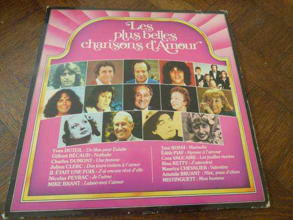 33 t "les plus belle chansons d'amour"