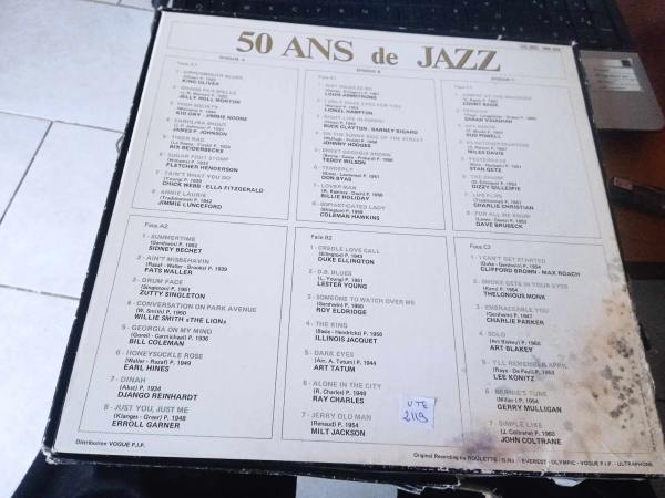 Vente 33t " 50 ans de jazz "