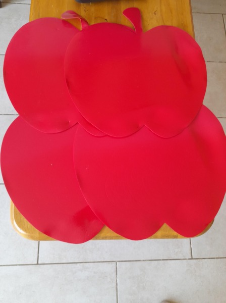 4 set de table forme pomme