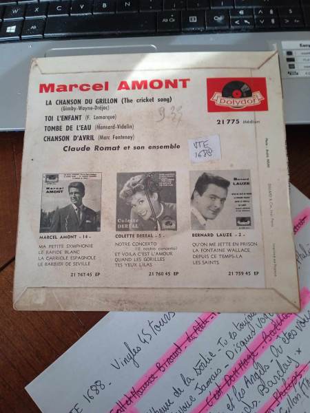 Vente 45 t  marcel amont