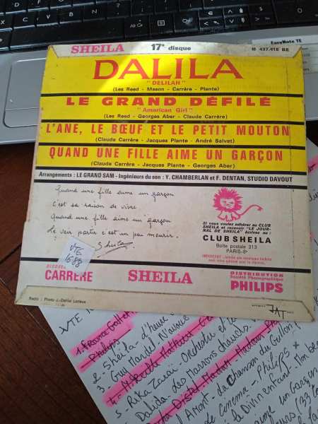 Vente 45 t  sheila